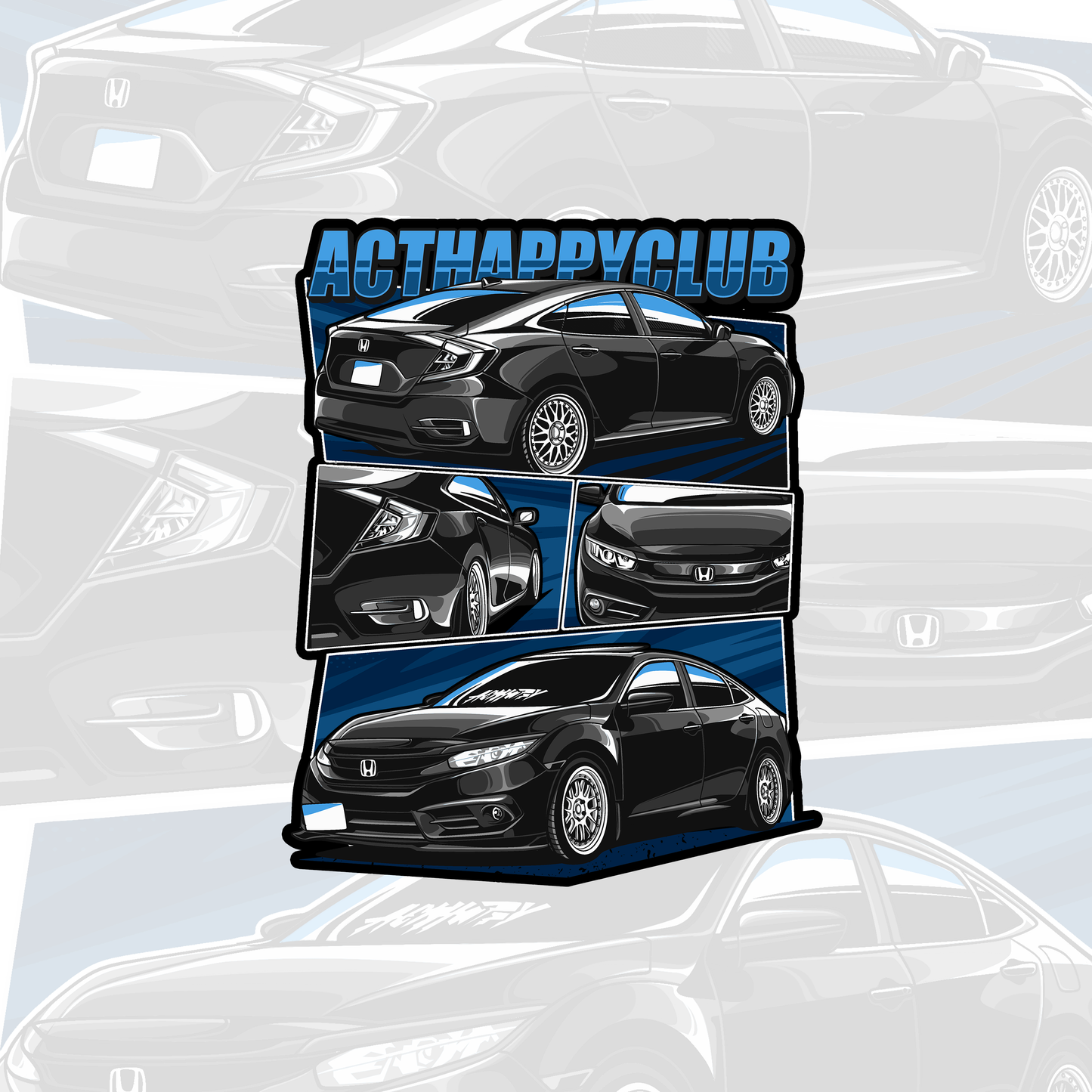 Civic Tribute Sticker