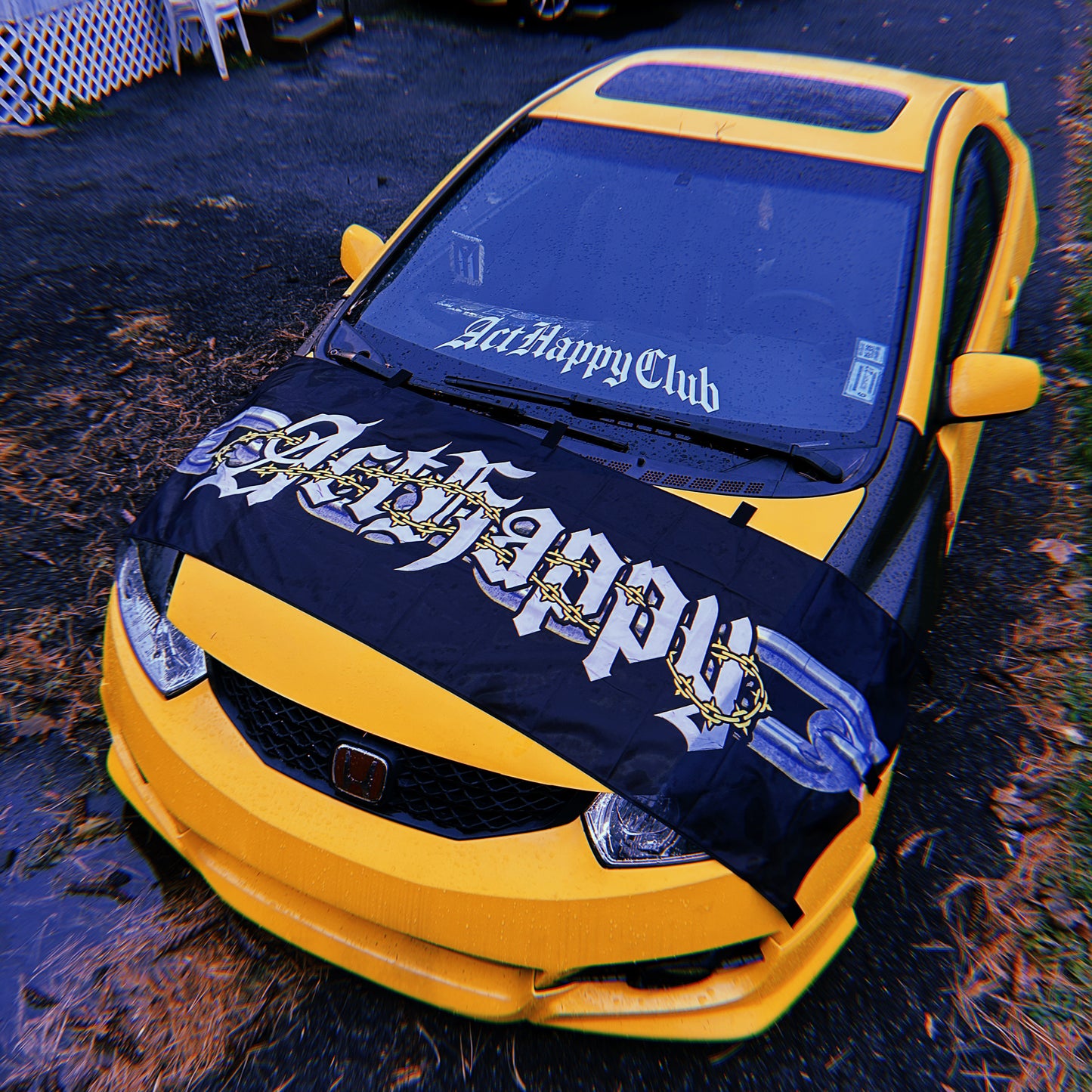 Act Happy Chained Nobori Flag