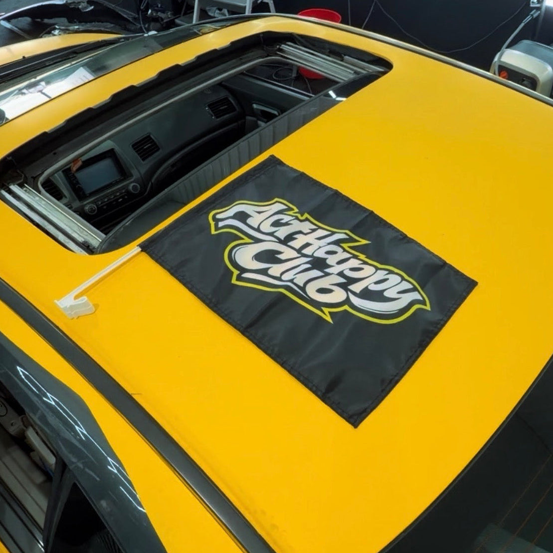ACTHAPPYCLUB CAR FLAGS
